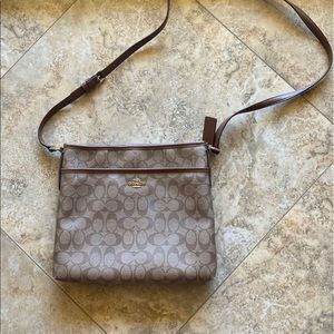 Coach Monogram Satchel Crossbody Bag